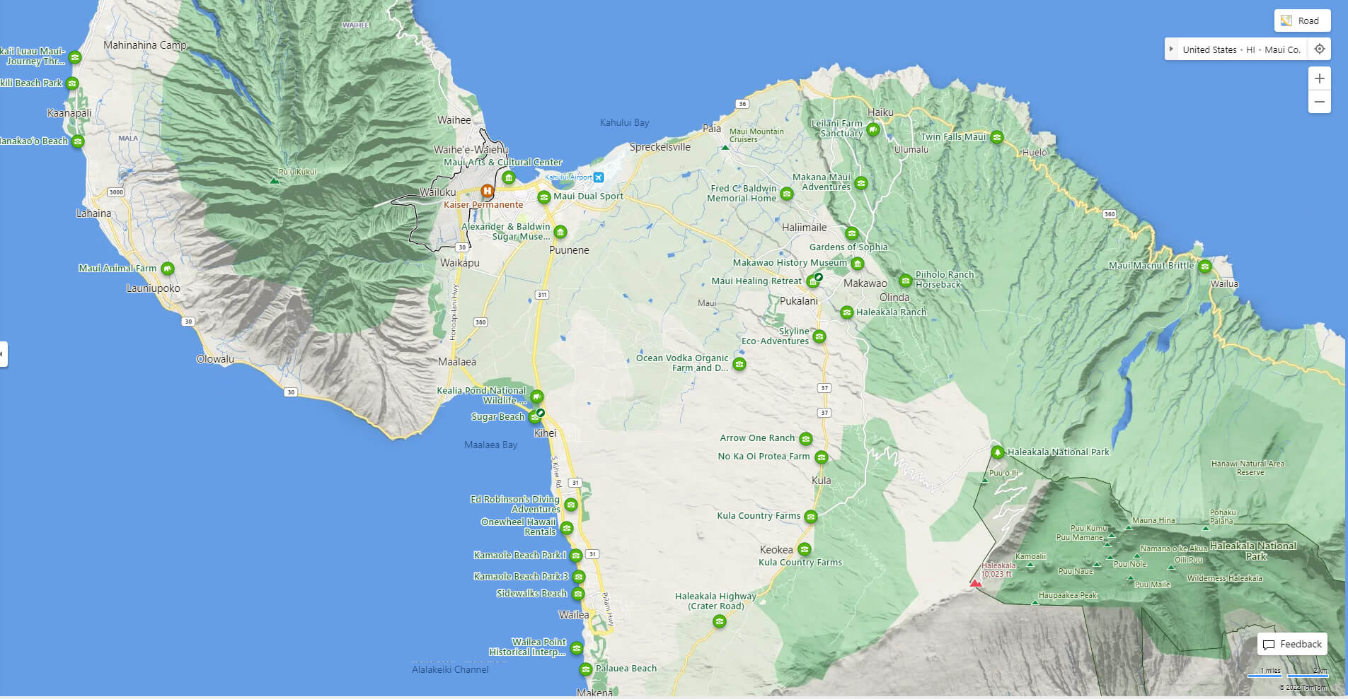 Wailuku Map Hawaii
